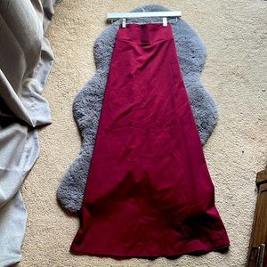 Full length red costume skirt